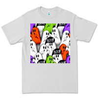 Dove Grey boo ghosts seamless pattern Premium Tee - BundleAndBundleShop