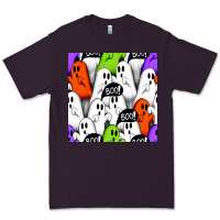 Plum boo ghosts seamless pattern Premium Tee - BundleAndBundleShop