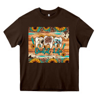 Chocolate Brown dental life Heavy Core Tee - JahusDesignShop