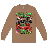 Toasted Coconut i am the reason santa has a naughty list Long Sleeve Tee - MaliasSmallBusiness