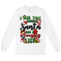 White i am the reason santa has a naughty list Long Sleeve Tee - MaliasSmallBusiness