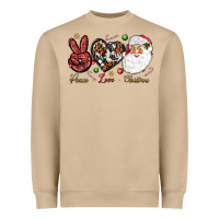 Mushroom Peace love Christmas Heavyweight Sweatshirt - NancyCooperArtShop