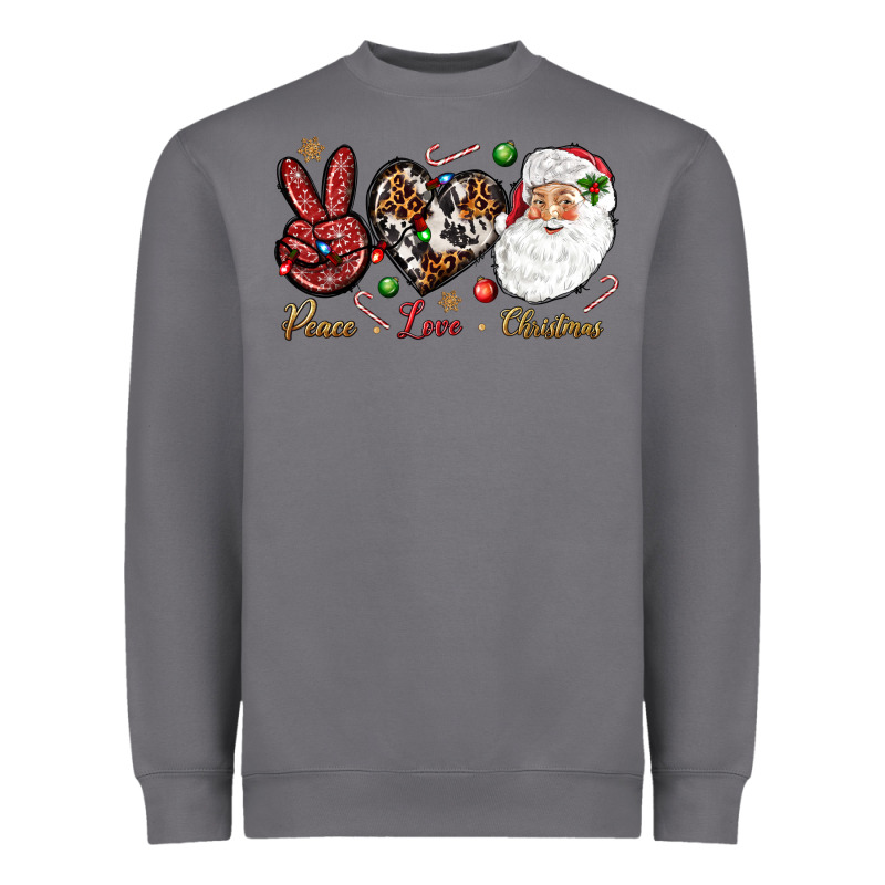 Peace Love Christmas Heavyweight Sweatshirt by NancyCooperArtShop | Teevron