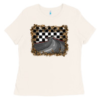 Bone leopard racing  background Ladies Tee - RanaPortraitStore