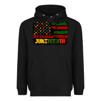 Black juneteenth american flag Heavyweight Hoodie - CowGirlArtShop