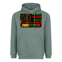 Sage juneteenth american flag Heavyweight Hoodie - CowGirlArtShop