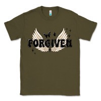 Army Green forgiven christian angel wings Classic Tee - MaliasSmallBusiness