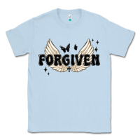 Dusty Blue forgiven christian angel wings Classic Tee - MaliasSmallBusiness