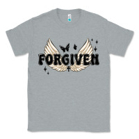 Heather Grey forgiven christian angel wings Classic Tee - MaliasSmallBusiness