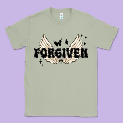 Forgiven Christian Angel Wings Classic Tee Designed By Maliassmallbusiness