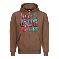 Chestnut live love fight breast cancer Zipper Hoodie - texasbilliewilder