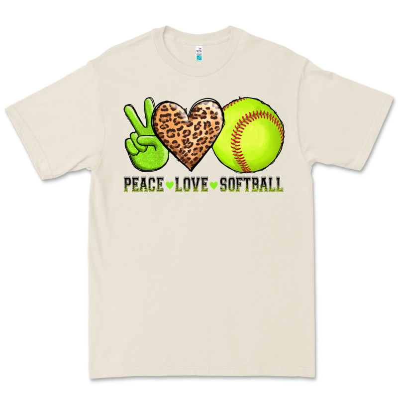 Peace Love Softball Premium Tee by AdoDesignShop | Teevron