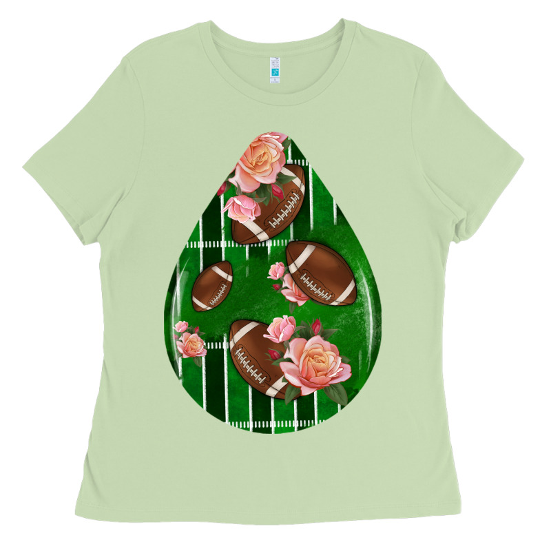 American Football And Western Roses Teardrop Ladies Tee by BundleAndBundleShop | Teevron