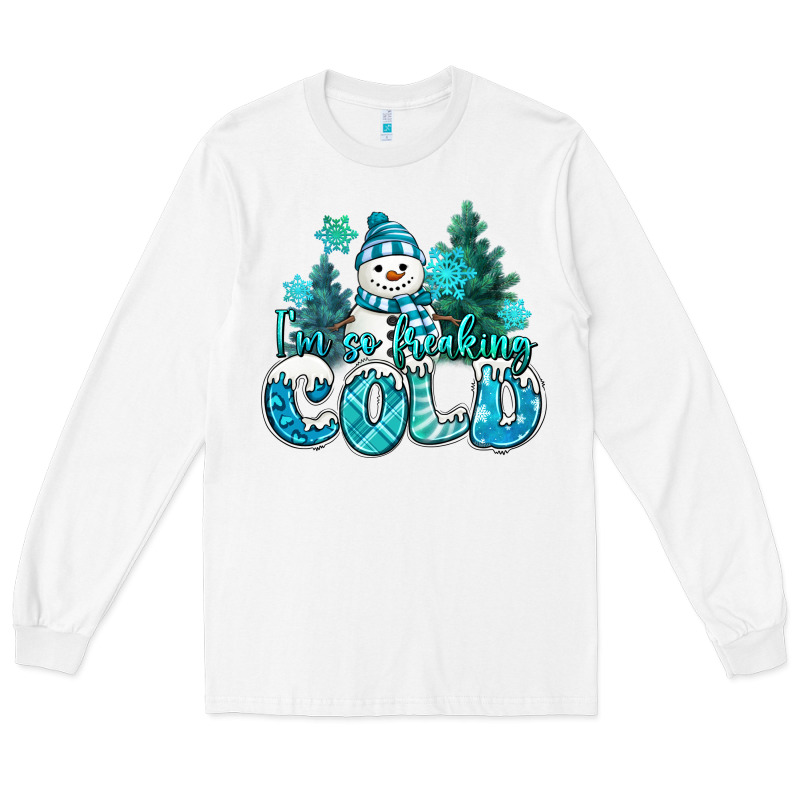 Im So Freaking Cold Snowman Long Sleeve Tee by MaliasSmallBusiness | Teevron