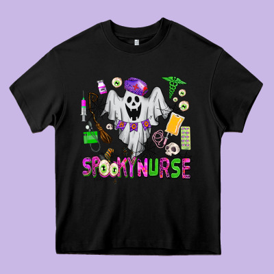 Spooky Nurse Heavy Core Tee Designed By Adodesignshop