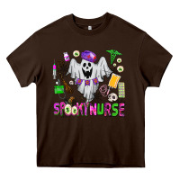 Chocolate Brown spooky nurse Heavy Core Tee - AdoDesignShop