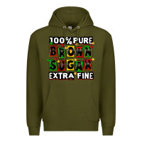 Army Green 100 pure brown sugar extra fine Premium Hoodie - CowGirlArtShop
