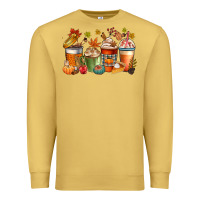 Antique Gold fall coffee cups Premium Sweatshirt - CowGirlArtShop