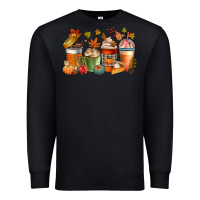 Black fall coffee cups Premium Sweatshirt - CowGirlArtShop