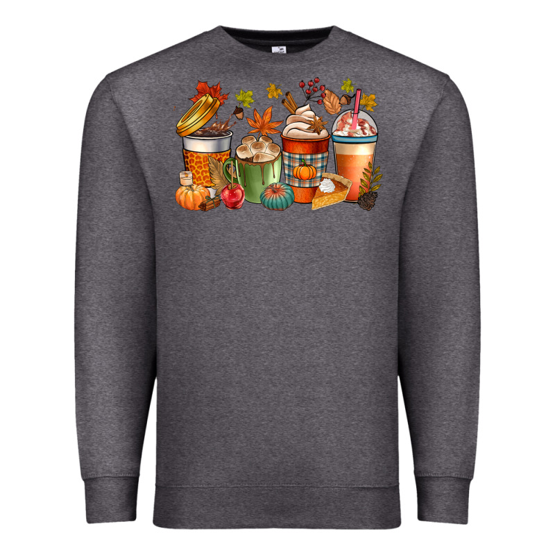 Fall Coffee Cups Premium Sweatshirt by CowGirlArtShop | Teevron