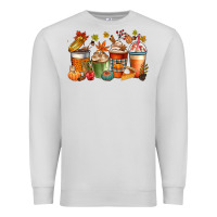 Dove Grey fall coffee cups Premium Sweatshirt - CowGirlArtShop