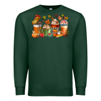 Sports Green fall coffee cups Premium Sweatshirt - CowGirlArtShop