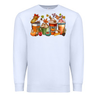 White fall coffee cups Premium Sweatshirt - CowGirlArtShop