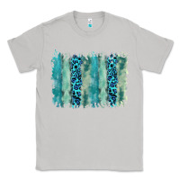 Moon Dust turquoise leopard watercolor brushstroke background Classic Tee - RanaPortraitStore