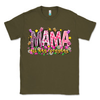 Army Green mama all day everyday Classic Tee - CowhideDigitalArt