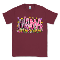 Burgundy mama all day everyday Classic Tee - CowhideDigitalArt