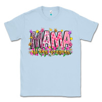 Dusty Blue mama all day everyday Classic Tee - CowhideDigitalArt