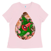 American Football And Western Roses Teardrop Ladies Tee | Teevron