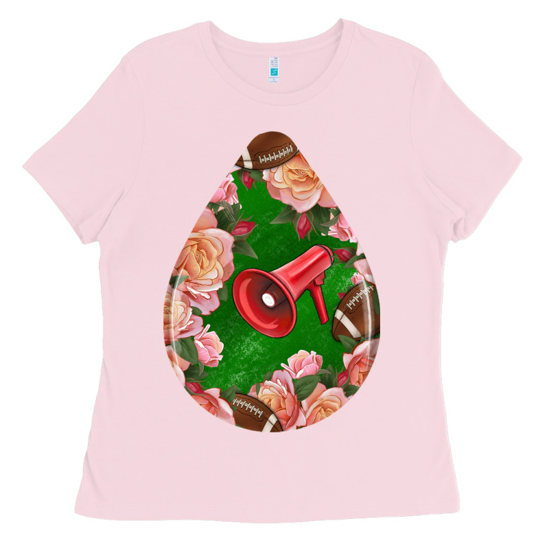 American Football And Western Roses Teardrop Ladies Tee by BundleAndBundleShop | Teevron