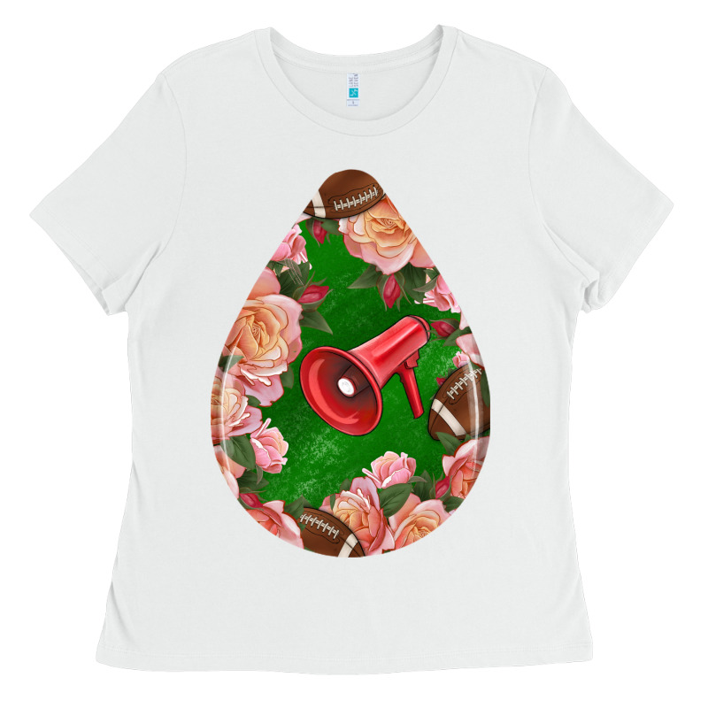 American Football And Western Roses Teardrop Ladies Tee by BundleAndBundleShop | Teevron