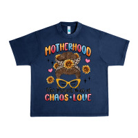 Navy motherhood the perfect mix of chaos and love Urban Heavy Tee - MaliasSmallBusiness