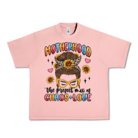 Salmon motherhood the perfect mix of chaos and love Urban Heavy Tee - MaliasSmallBusiness
