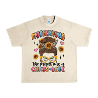 Sandshell motherhood the perfect mix of chaos and love Urban Heavy Tee - MaliasSmallBusiness