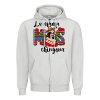 Dove Grey la mama mos chingona Zipper Hoodie - texasbilliewilder