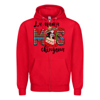 Red la mama mos chingona Zipper Hoodie - texasbilliewilder