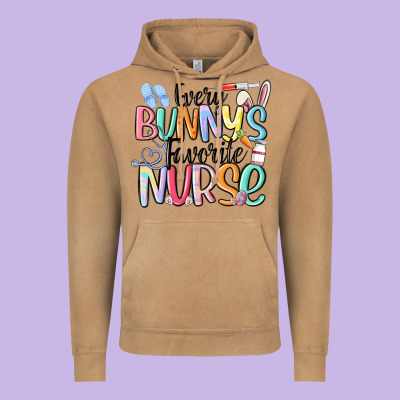 Every Bunny's Favorite Nurse Vintage Hoodie Designed By Maliassmallbusiness