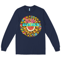 Navy hello summer Long Sleeve Tee - JahusDesignShop