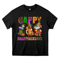 Black happy hallothanksmas Heavy Core Tee - AdoDesignShop