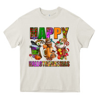 Cream happy hallothanksmas Heavy Core Tee - AdoDesignShop
