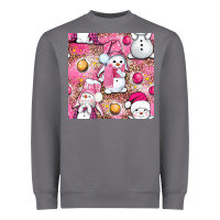 Storm Pink Christmas cute snowman Heavyweight Sweatshirt - NancyCooperArtShop