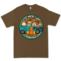 Cacao fall gnomes round earrings 3 Premium Tee - Artiststas