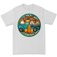 Dove Grey fall gnomes round earrings 3 Premium Tee - Artiststas