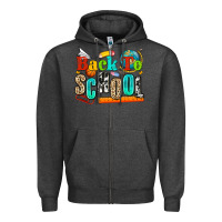 Charcoal Heather back to school Zipper Hoodie - NancyCooperArtShop