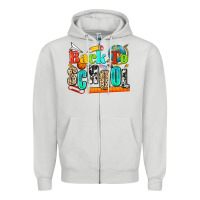 Dove Grey back to school Zipper Hoodie - NancyCooperArtShop
