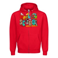 Red back to school Zipper Hoodie - NancyCooperArtShop