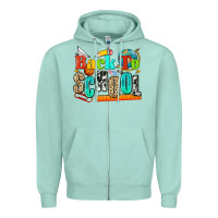 Seafoam back to school Zipper Hoodie - NancyCooperArtShop